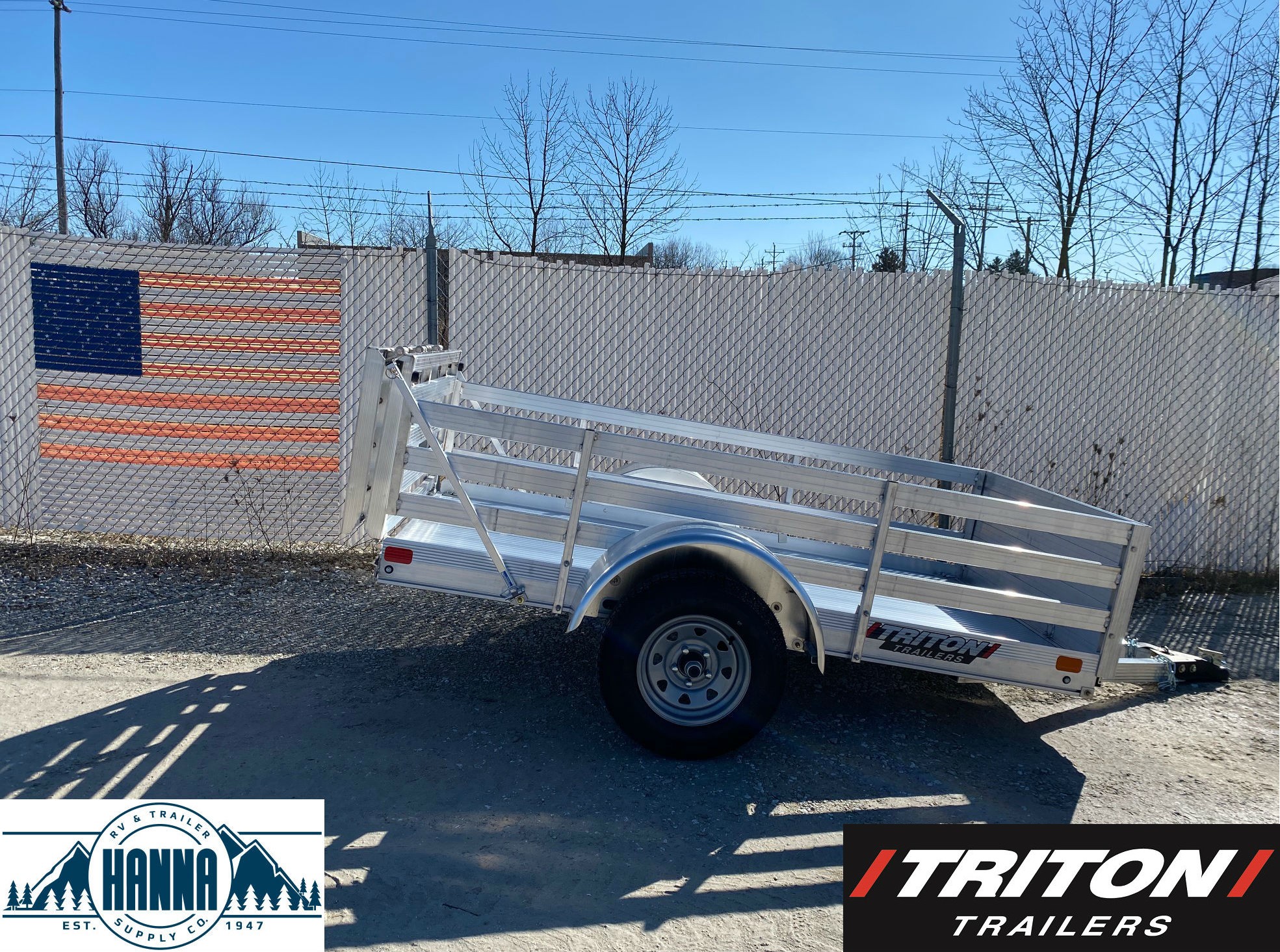 Triton FIT852 52in X 8ft All Aluminum Utility Trailer & Bi-Fold Ramp